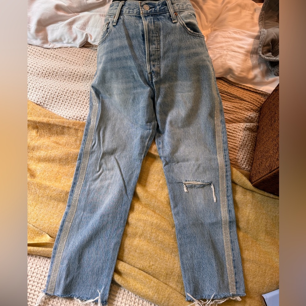 Vintage Levi Jeans with rhinestones